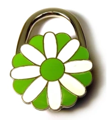 Сумкодержатель для женской сумочки «Цветок-Замок бело-зеленый» (6×4×1.5 см) купить в интернет магазине подарков ПраздникШоп