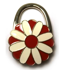 Сумкодержатель для женской сумочки «Цветок-Замок красно-белый» (6×4×1.5 см) купить в интернет магазине подарков ПраздникШоп