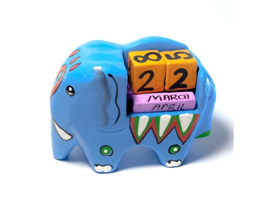 Вечный календарь «Слон» дерево (10×7×4.5 см) купить в интернет магазине подарков ПраздникШоп