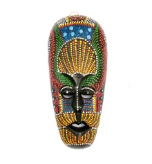 Маска расписная деревянная (24.5×11×2 см) купить в интернет магазине подарков ПраздникШоп