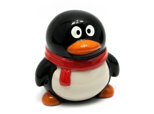 Копилка керамическая «Пингвин» (10×8.5×8.5 см) купить в интернет магазине подарков ПраздникШоп