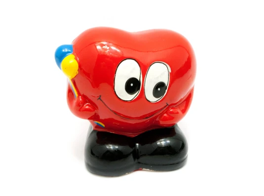 Копилка керамическая «Сердечко с воздушными шариками» (9.5×10×7 см) купить в интернет магазине подарков ПраздникШоп