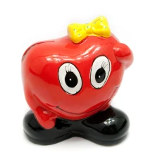 Копилка керамическая «Сердечко с бантиком» (9.5×10×7 см) купить в интернет магазине подарков ПраздникШоп