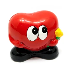 Копилка керамическая «Сердечко с цветами» (9.5×10×7 см) купить в интернет магазине подарков ПраздникШоп