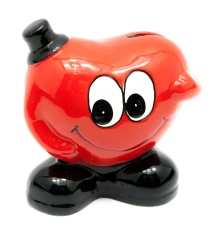 Копилка керамическая «Сердечко в шляпе» (9.5×10×7 см) купить в интернет магазине подарков ПраздникШоп