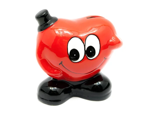 Копилка керамическая «Сердечко в шляпе» (9.5×10×7 см) купить в интернет магазине подарков ПраздникШоп