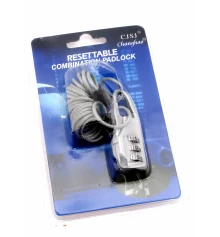 Замок кодовый с тросиком (5.5×2.5×1 см) купить в интернет магазине подарков ПраздникШоп