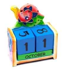 Вечный календарь «Черепаха» дерево (14.5×10.5×5 см) купить в интернет магазине подарков ПраздникШоп