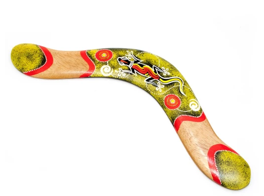 Бумеранг расписной дерево (42×12×0.5 см) купить в интернет магазине подарков ПраздникШоп