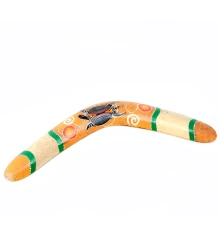 Бумеранг расписной дерево оранжевый (41×13×1.5 см) купить в интернет магазине подарков ПраздникШоп