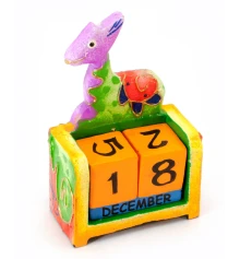 Вечный календарь «Жираф» дерево (10×7×4 см) купить в интернет магазине подарков ПраздникШоп