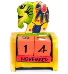 Вечный календарь «Слон» дерево (10×7×4 см) купить в интернет магазине подарков ПраздникШоп