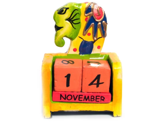 Вечный календарь «Слон» дерево (10×7×4 см) купить в интернет магазине подарков ПраздникШоп