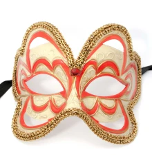 Маска венецианская красная (15.5×13.5×10 см) купить в интернет магазине подарков ПраздникШоп