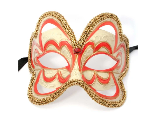Маска венецианская красная (15.5×13.5×10 см) купить в интернет магазине подарков ПраздникШоп