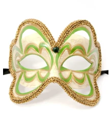Маска венецианская зеленая (15.5×13.5×10 см) купить в интернет магазине подарков ПраздникШоп