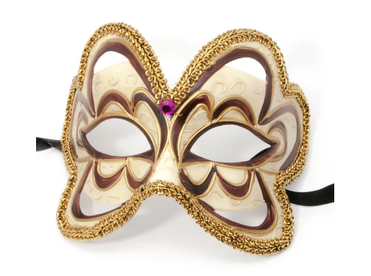Маска венецианская коричневая (15.5×13.5×10 см) купить в интернет магазине подарков ПраздникШоп