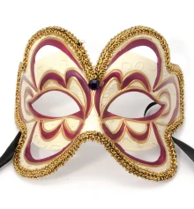 Маска венецианская бордовая (15.5×13.5×10 см) купить в интернет магазине подарков ПраздникШоп