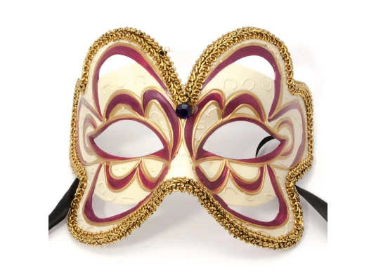 Маска венецианская бордовая (15.5×13.5×10 см) купить в интернет магазине подарков ПраздникШоп
