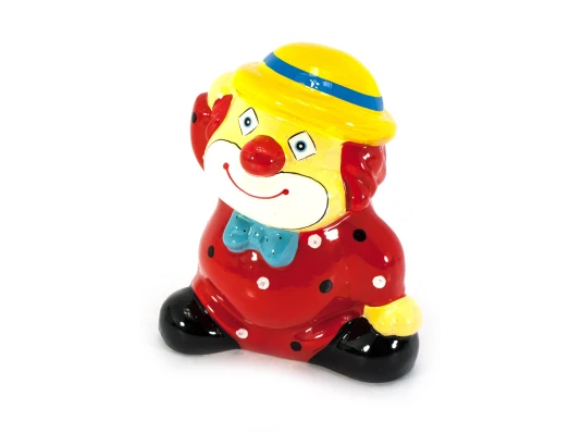 Копилка керамическая «Клоун» красная (13×10×7 см) купить в интернет магазине подарков ПраздникШоп