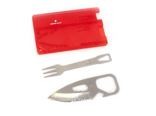 Мультитул «Кредитка» красный (8 в1) (8.5×5.5×0.3 см) купить в интернет магазине подарков ПраздникШоп