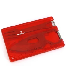 Мультитул «Кредитка» красный (8 в1) (8.5×5.5×0.3 см) купить в интернет магазине подарков ПраздникШоп