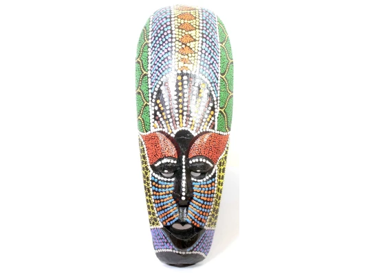 Маска расписная деревянная (30×11×2.5 см) купить в интернет магазине подарков ПраздникШоп