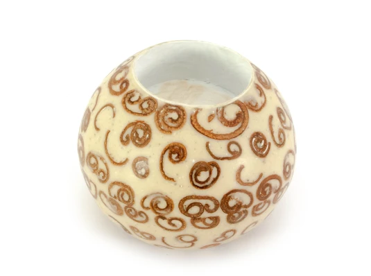 Подсвечник смола+корица белый (d-7 см h-5.5 см) купить в интернет магазине подарков ПраздникШоп