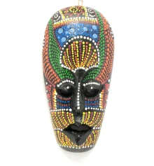 Маска расписная деревянная (19.5×9×2 см) купить в интернет магазине подарков ПраздникШоп