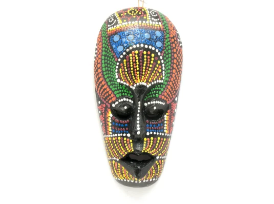 Маска расписная деревянная (19.5×9×2 см) купить в интернет магазине подарков ПраздникШоп