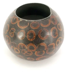 Подсвечник смола+корица черный (d-7 см h-5.5 см) купить в интернет магазине подарков ПраздникШоп