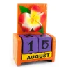 Вечный календарь «Цветок» дерево (15×10×5 см)