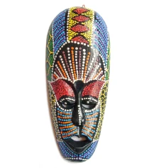 Маска расписная деревянная (24.5×10×2.5 см) A купить в интернет магазине подарков ПраздникШоп