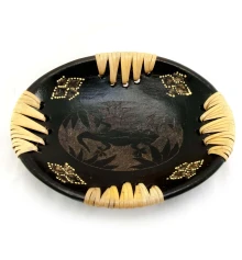 Блюдо терракотовое «Саламандра» (14.5×11×4 см) купить в интернет магазине подарков ПраздникШоп