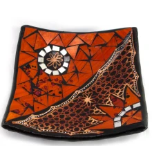 Блюдо терракотовое с мозаикой (15×15×3 см) B купить в интернет магазине подарков ПраздникШоп