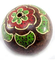 Шар резной терракотовый коричневый расписной (d-8 см) купить в интернет магазине подарков ПраздникШоп