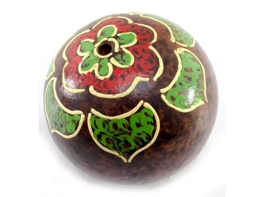 Шар резной терракотовый коричневый расписной (d-8 см) купить в интернет магазине подарков ПраздникШоп