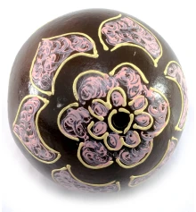 Шар резной терракотовый коричневый расписной (d-8 см) купить в интернет магазине подарков ПраздникШоп