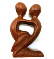 Статуэтка «Влюбленные» дерево (10×5×2.5 см) B купить в интернет магазине подарков ПраздникШоп