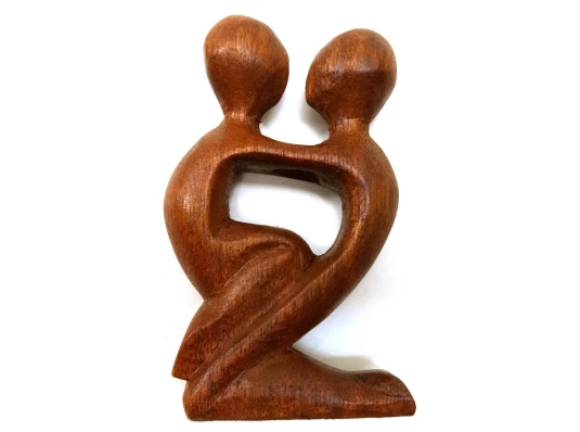 Статуэтка «Влюбленные» дерево (10×5×2.5 см) B купить в интернет магазине подарков ПраздникШоп