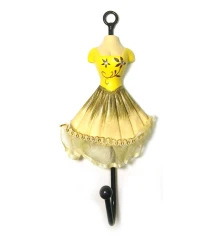 Вешалка-ключница для одежды «Манекен» желтый (28×13×13 см) купить в интернет магазине подарков ПраздникШоп