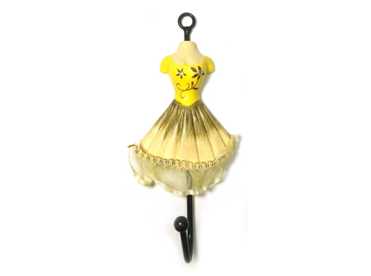 Вешалка-ключница для одежды «Манекен» желтый (28×13×13 см) купить в интернет магазине подарков ПраздникШоп