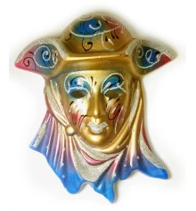 Маска керамическая «Венеция» разноцветная (12.5×11×5 см) (уп/6 шт.) купить в интернет магазине подарков ПраздникШоп