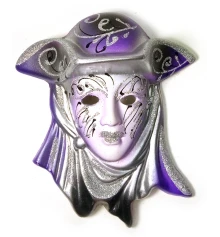 Маска керамическая «Венеция» фиолетовая (12.5×11×5 см) (уп/6 шт.) A купить в интернет магазине подарков ПраздникШоп