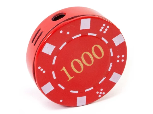 Зажигалка газовая «Покерная фишка» красная (d-4 см) купить в интернет магазине подарков ПраздникШоп