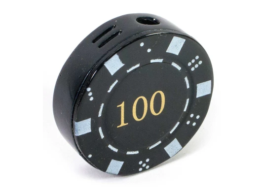 Зажигалка газовая «Покерная фишка» черная (d-4 см) купить в интернет магазине подарков ПраздникШоп