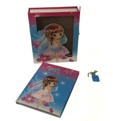 Блокнот с замком для девочек голубой (2 ключа) (16.5×13×3.5 см) купить в интернет магазине подарков ПраздникШоп