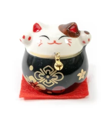 Кошка Манэки-нэко черная (5×5×5 см) купить в интернет магазине подарков ПраздникШоп