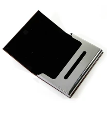 Визитница коричневая с магнитным замком (9.5×6.5×1.5 см) купить в интернет магазине подарков ПраздникШоп