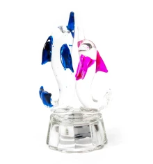 Дельфины пара хрустальные с подсветкой (9×5×4 см) купить в интернет магазине подарков ПраздникШоп